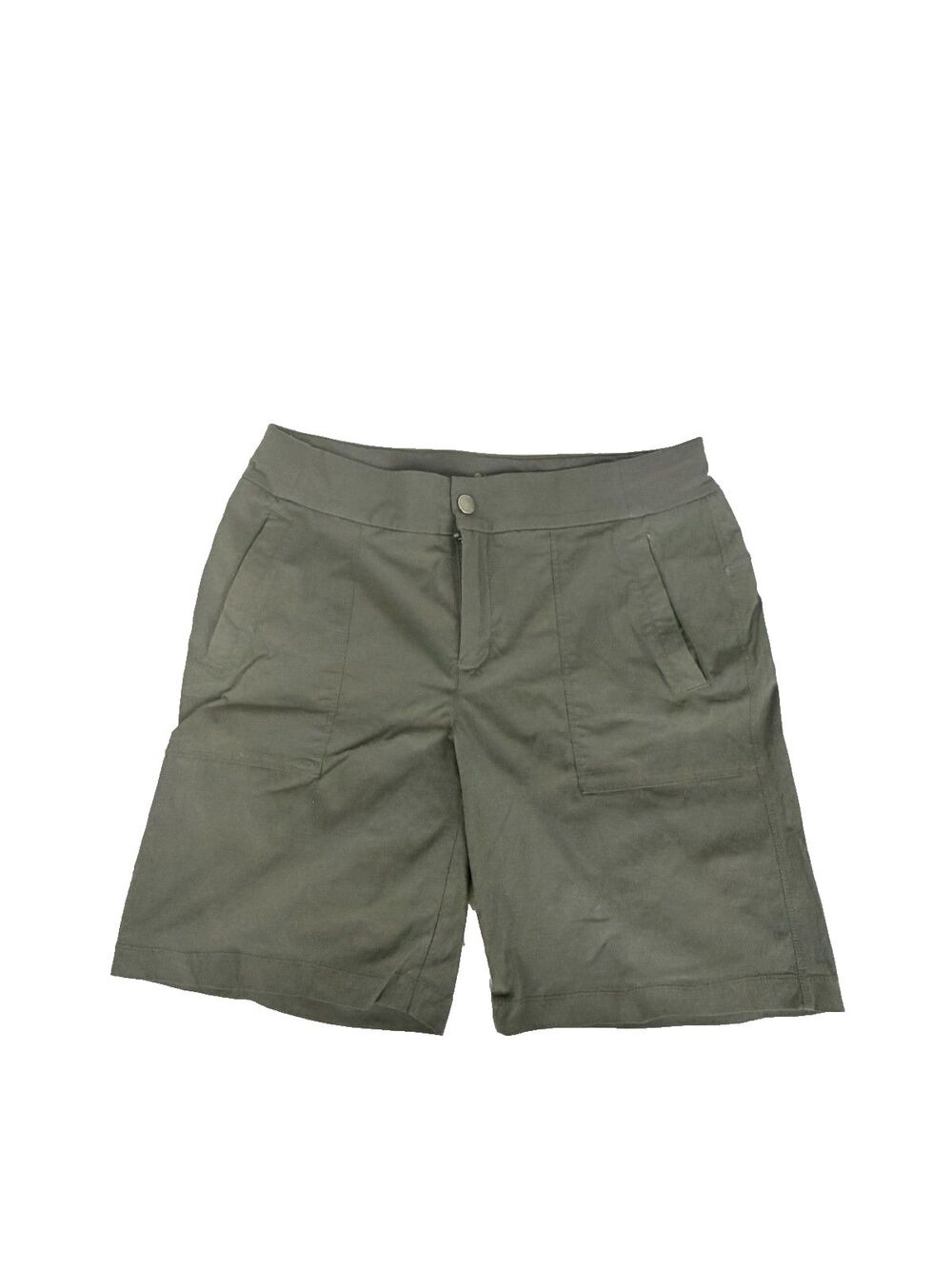 Athleta Womens 10 Black Bermuda Shorts Hiking Travel Utility Performance Pockets